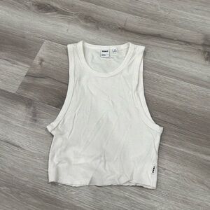 TNA White Cropped Tank Top